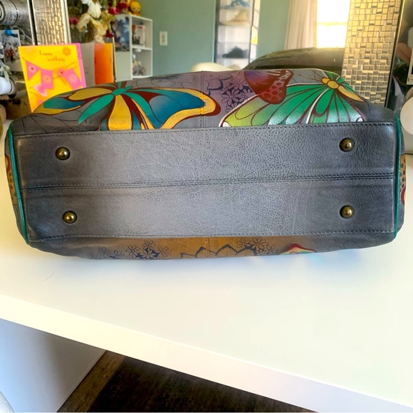 Anuschka Butterfly large RARE shoulder bag - Picture 5 of 9